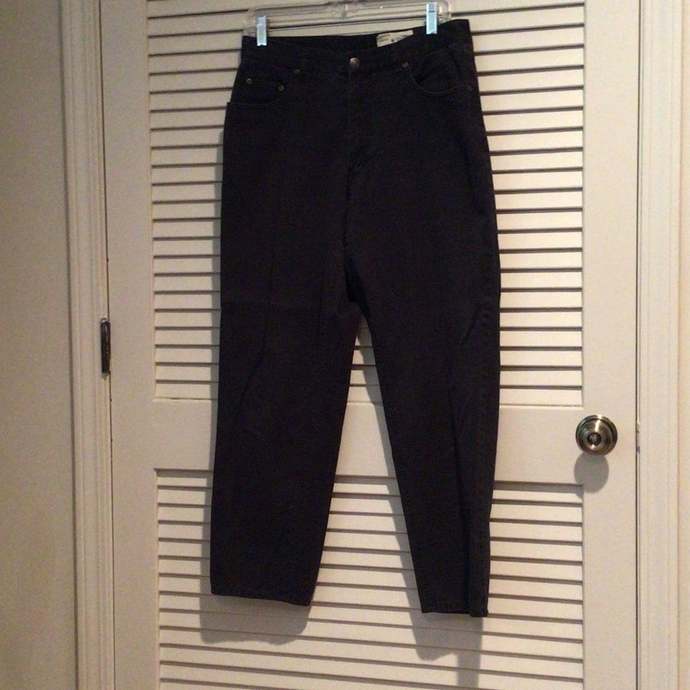 Eddie Bauer Black Petite 12 Cotton Pants